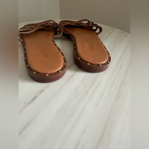 Schutz Women's Brown Leather Phoenix Sandal Size 8.5 - Picture 14 of 15